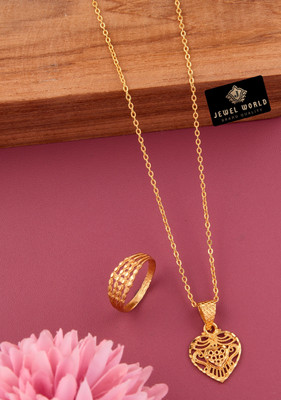 Jewel WORLD Alloy Gold-plated Gold Jewellery Set(Pack of 1)