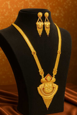 zhouse Copper Gold-plated Gold Jewellery Set(Pack of 1)