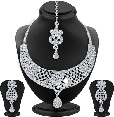 Sukkhi Alloy Rhodium White Jewellery Set(Pack of 1)