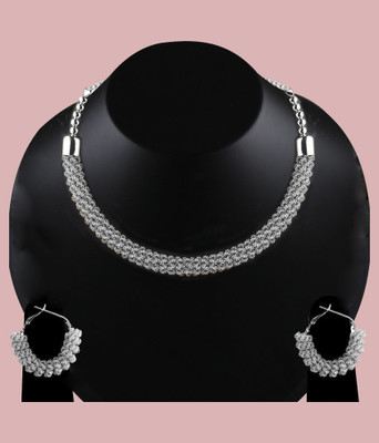 Rhosyn Brass Silver Silver Jewellery Set(Pack of 1)