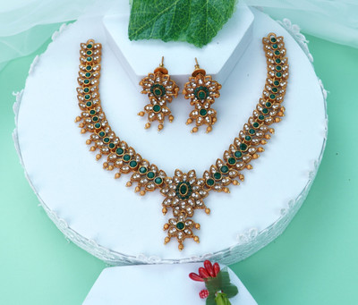 BHARGAV ART Alloy Green Jewellery Set(Pack of 1)