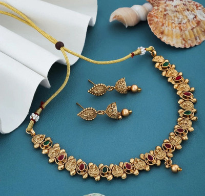 DIKSHA COLLECTION Copper Gold-plated Gold Jewellery Set(Pack of 1)