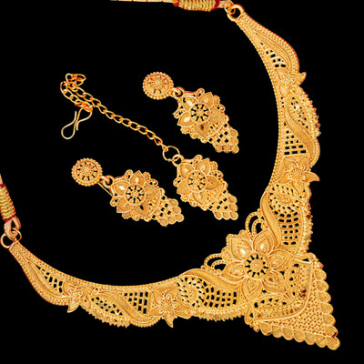 YASH ENTERPRISE Brass Gold-plated Gold Jewellery Set(Pack of 1)