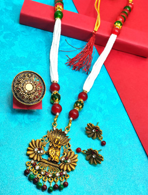 Divyanshi Collection Brass Gold-plated Gold Jewellery Set(Pack of 3)