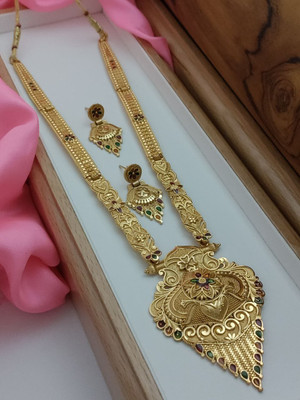 samp Brass Gold-plated Gold Jewellery Set(Pack of 1)