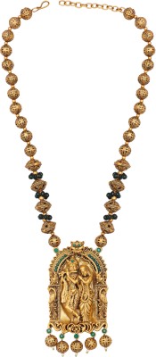 AKULYA JEWELS Metal Gold-plated Green Jewellery Set(Pack of 1)