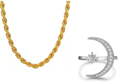 mattrachaya Brass, Alloy, Stainless Steel Sterling Silver, Gold-plated Silver, Gold Jewellery Set(Pack of 2)
