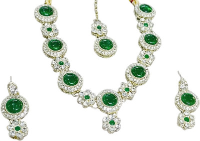 dev group collection Metal Green Jewellery Set(Pack of 1)