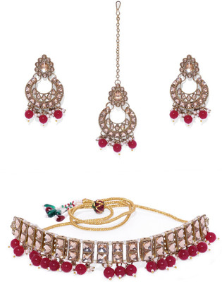 ACCESSHER Alloy Gold-plated Multicolor Jewellery Set(Pack of 1)