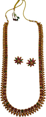 DK FASHION JEWELS Copper Gold-plated Multicolor Jewellery Set(Pack of 1)