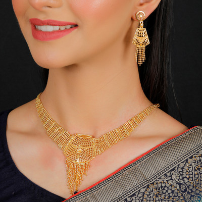 SILVER SHINE Alloy Gold-plated Gold Jewellery Set(Pack of 1)