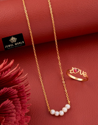 Jewel WORLD Brass, Alloy Gold-plated Gold, Multicolor Jewellery Set(Pack of 1)