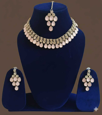 ZOVYA Brass Sterling Silver Purple Jewellery Set(Pack of 4)