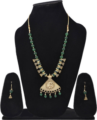 Anamya Collections Alloy Green Jewellery Set(Pack of 1)