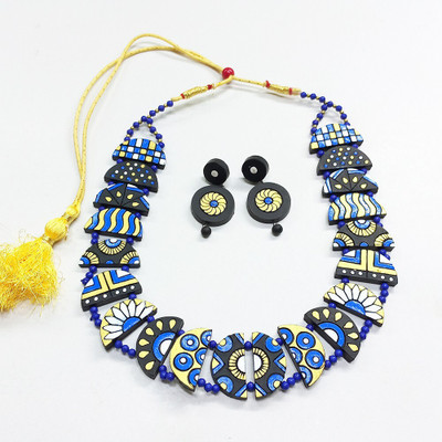 Akibuki Terracotta Multicolor Jewellery Set(Pack of 1)