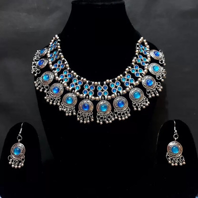 Samridhi DC Oxidised Silver Silver Jewellery Set(Pack of 1)