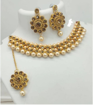 abdur raheem jewellers Alloy Gold-plated Gold Jewellery Set(Pack of 1)