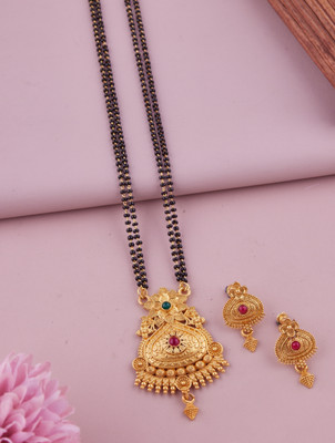 house of common Brass Gold-plated Gold Jewellery Set(Pack of 1)