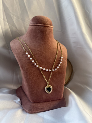 Silversutra Stainless Steel Gold-plated Gold Jewellery Set(Pack of 1)