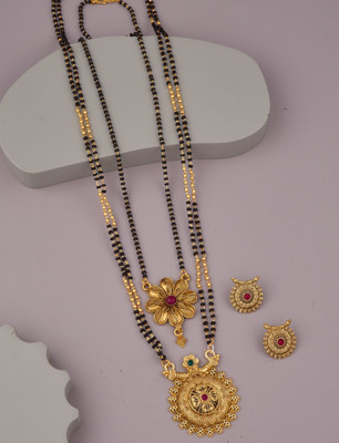 house of common Alloy Gold-plated Gold Jewellery Set(Pack of 2)