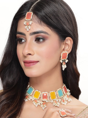 Studio Sukkhi Alloy Gold-plated Multicolor Jewellery Set(Pack of 5)