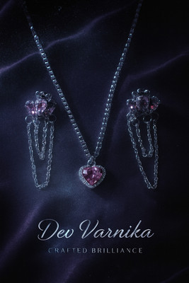 DEV VARNIKA Brass, Alloy Silver Pink, Silver Jewellery Set(Pack of 3)