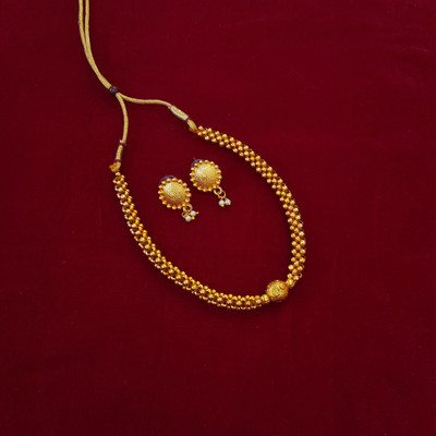 Swaroop Designer Alloy Gold-plated Gold Jewellery Set(Pack of 1)