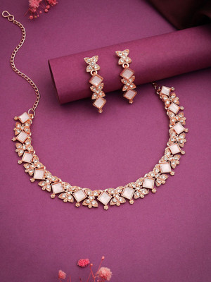 ANOUK Brass Gold-plated White Jewellery Set(Pack of 1)