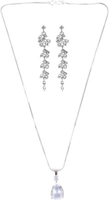 SRK Fashions Alloy White, Silver Jewellery Set(Pack of 1)
