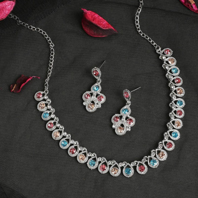 brado jewellery Brass Gold-plated Silver, Multicolor Jewellery Set(Pack of 1)