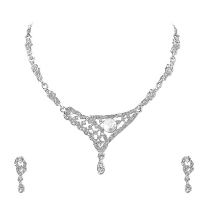 AK JEWEL STORES Alloy Silver Jewellery Set(Pack of 1)