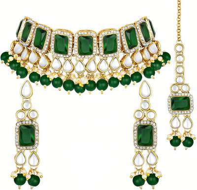 RAUNAK CREATION Alloy Green Jewellery Set(Pack of 3)