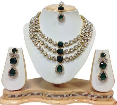 White pearl Alloy Gold-plated Multicolor Jewellery Set(Pack of 1)