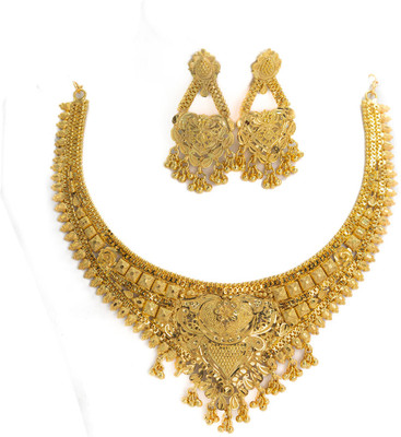 Jewellery Ze Brass Gold-plated Gold Jewellery Set(Pack of 3)