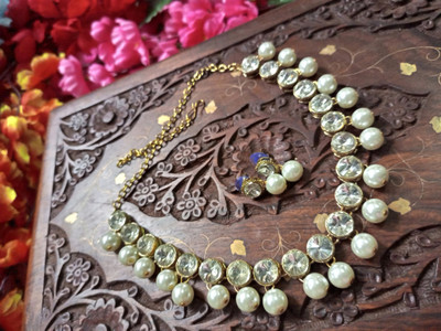 JN Handicraft Brass Copper White Jewellery Set(Pack of 1)