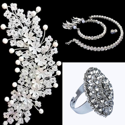 tbh Alloy Silver Jewellery Set(Pack of 4)