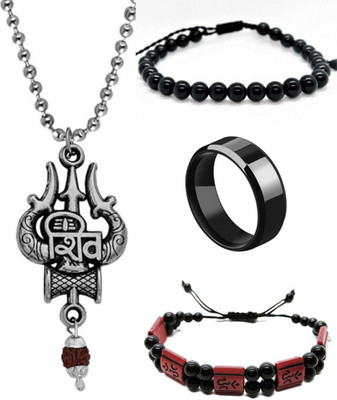 KINGSTYLEIMPEX Stainless Steel Silver Multicolor Jewellery Set(Pack of 4)