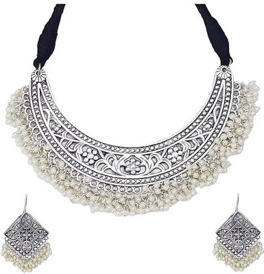 Anamya Collections Alloy Silver Silver Jewellery Set(Pack of 3)