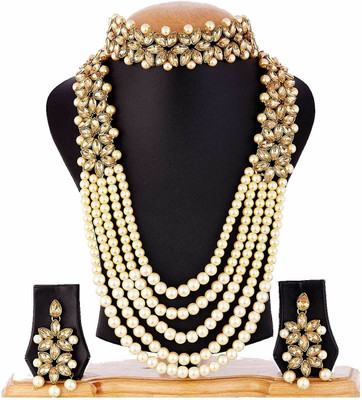 naitika arts Alloy Silver Gold Jewellery Set(Pack of 1)