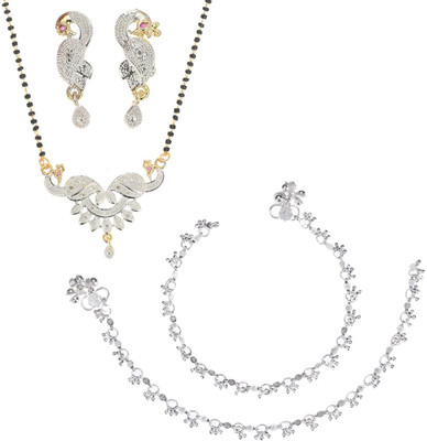 AanyaCentric Alloy Gold-plated Multicolor Jewellery Set(Pack of 5)