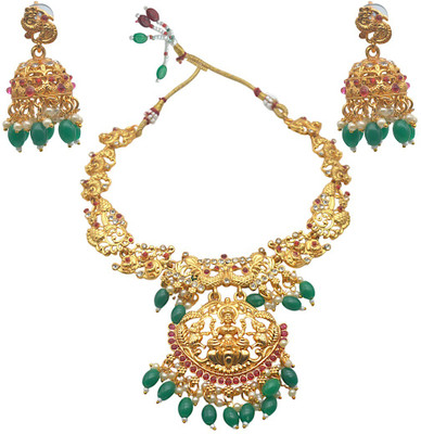 JewelryGift Brass Gold-plated Yellow Jewellery Set(Pack of 1)