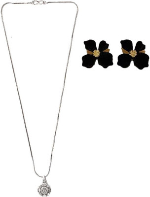 SRK Fashions Alloy Silver, Black Jewellery Set(Pack of 1)