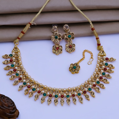 VISITART JEWELLERY Alloy Gold-plated Multicolor Jewellery Set(Pack of 3)