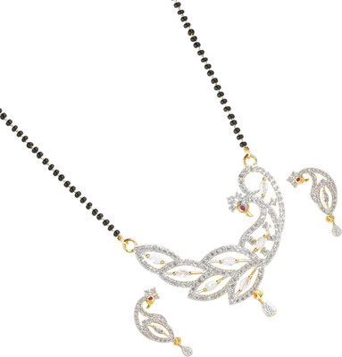 M Creation Alloy Gold-plated Gold Jewellery Set(Pack of 3)