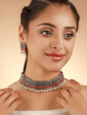 Opus Gems Alloy Pink Jewellery Set(Pack of 1)