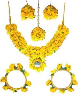 RAJPUT FASHION GALLLERY Fabric Yellow Jewellery Set(Pack of 1)