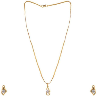 Styylo Jewels Brass Gold-plated Gold Jewellery Set(Pack of 1)
