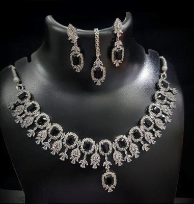 Laali Alloy Silver, Rhodium Black Jewellery Set(Pack of 1)