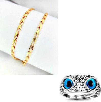 MAATRCHAAYA Brass, Stainless Steel Sterling Silver, Gold-plated Multicolor Jewellery Set(Pack of 2)