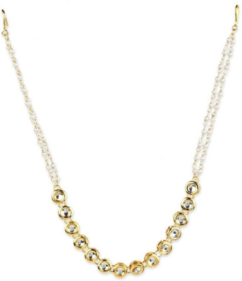 prime shopy Fabric White Jewellery Set(Pack of 1)